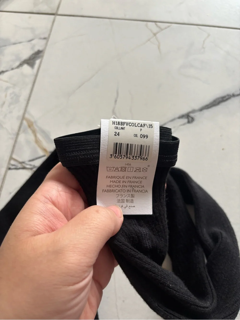 Bonpoint Black Ribbed Dress Tights